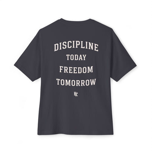 DISCIPLINE OVERSIZED TEE - DARK GREY