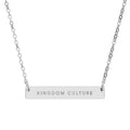 Kingdom Culture Horizontal Bar Necklace — Engraved