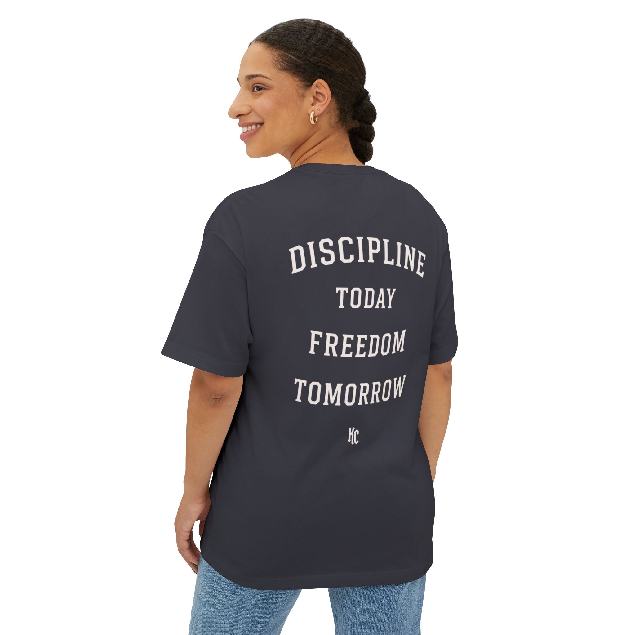 DISCIPLINE OVERSIZED TEE - DARK GREY