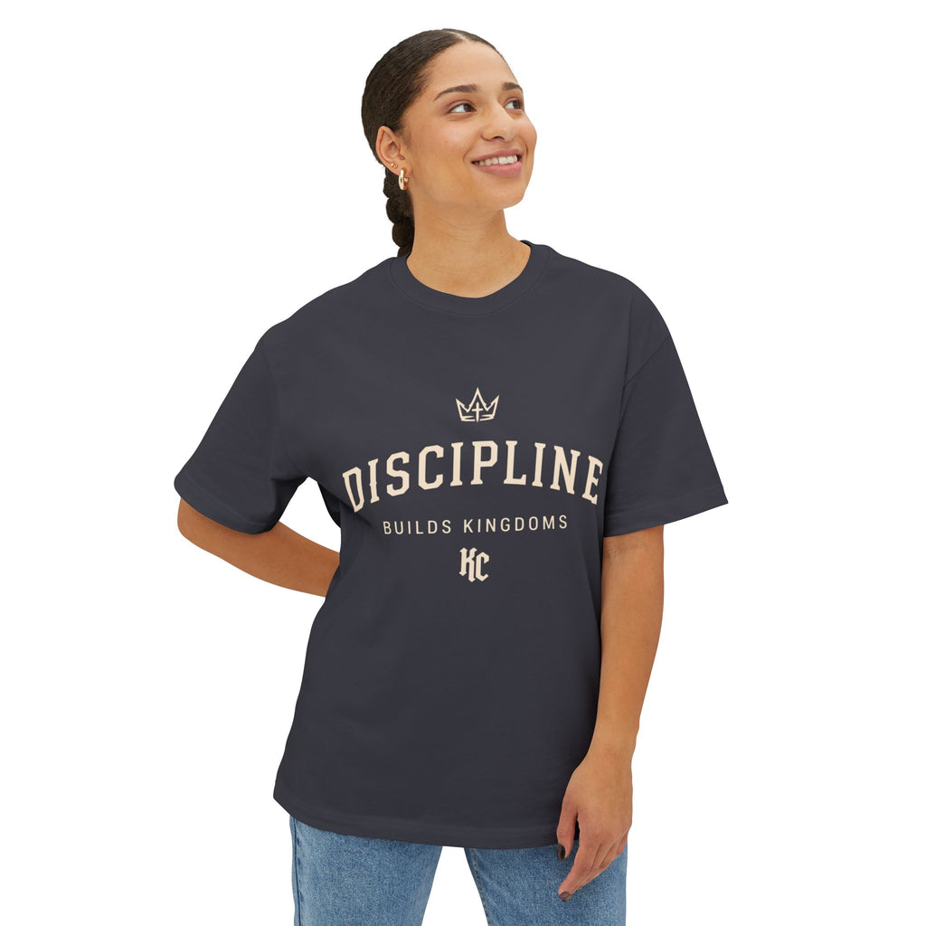 DISCIPLINE OVERSIZED TEE - DARK GREY
