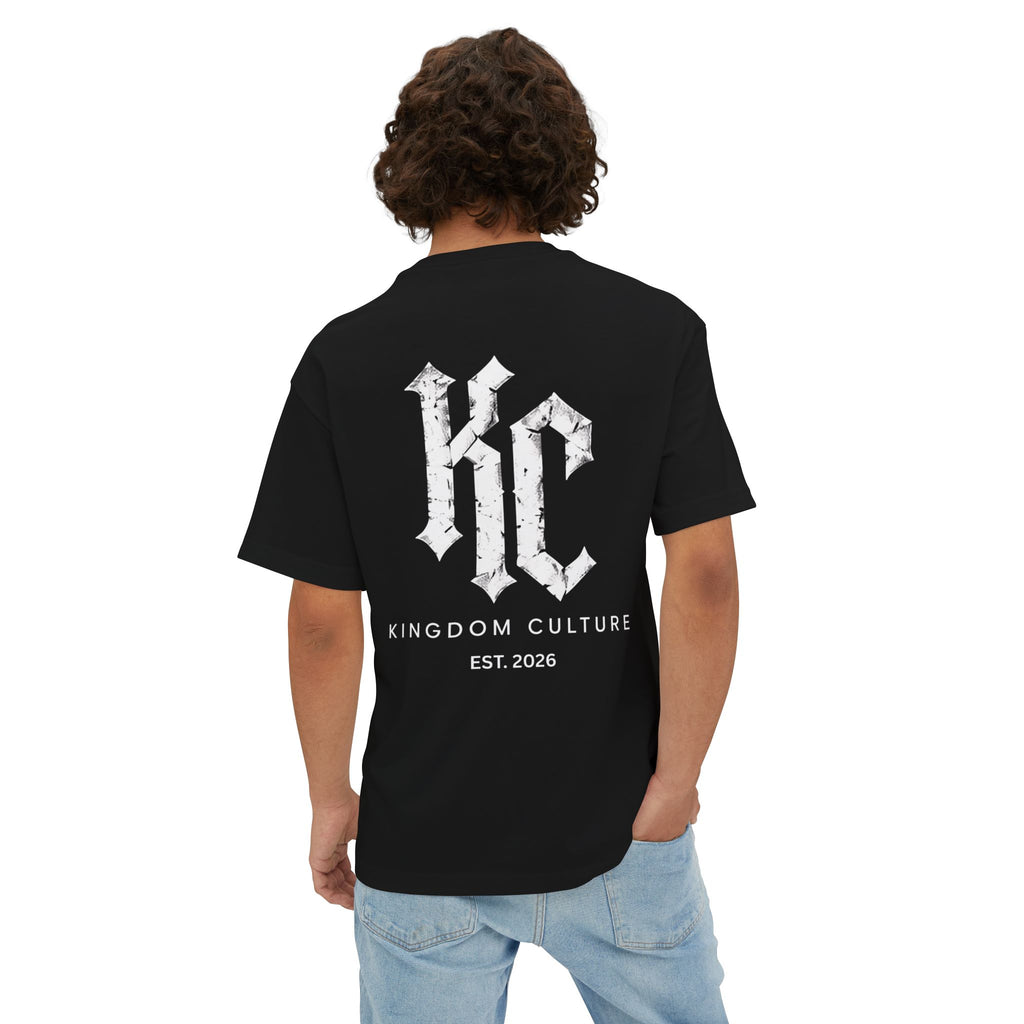 KC MONOGRAM OVERSIZED TEE - BLACK