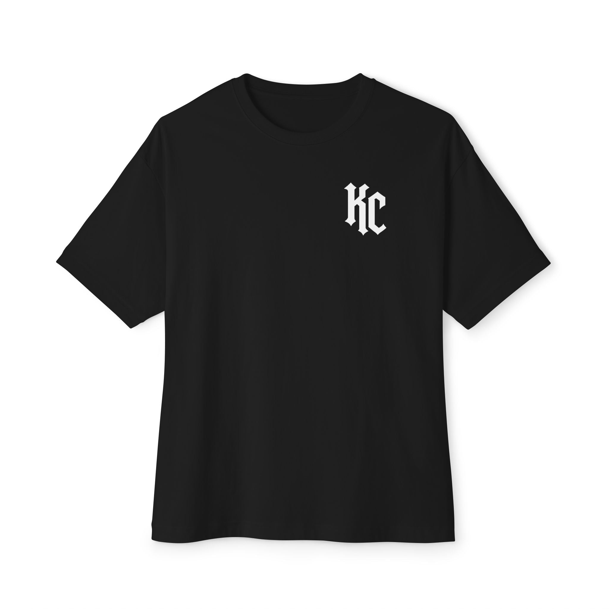 KC MONOGRAM OVERSIZED TEE - BLACK