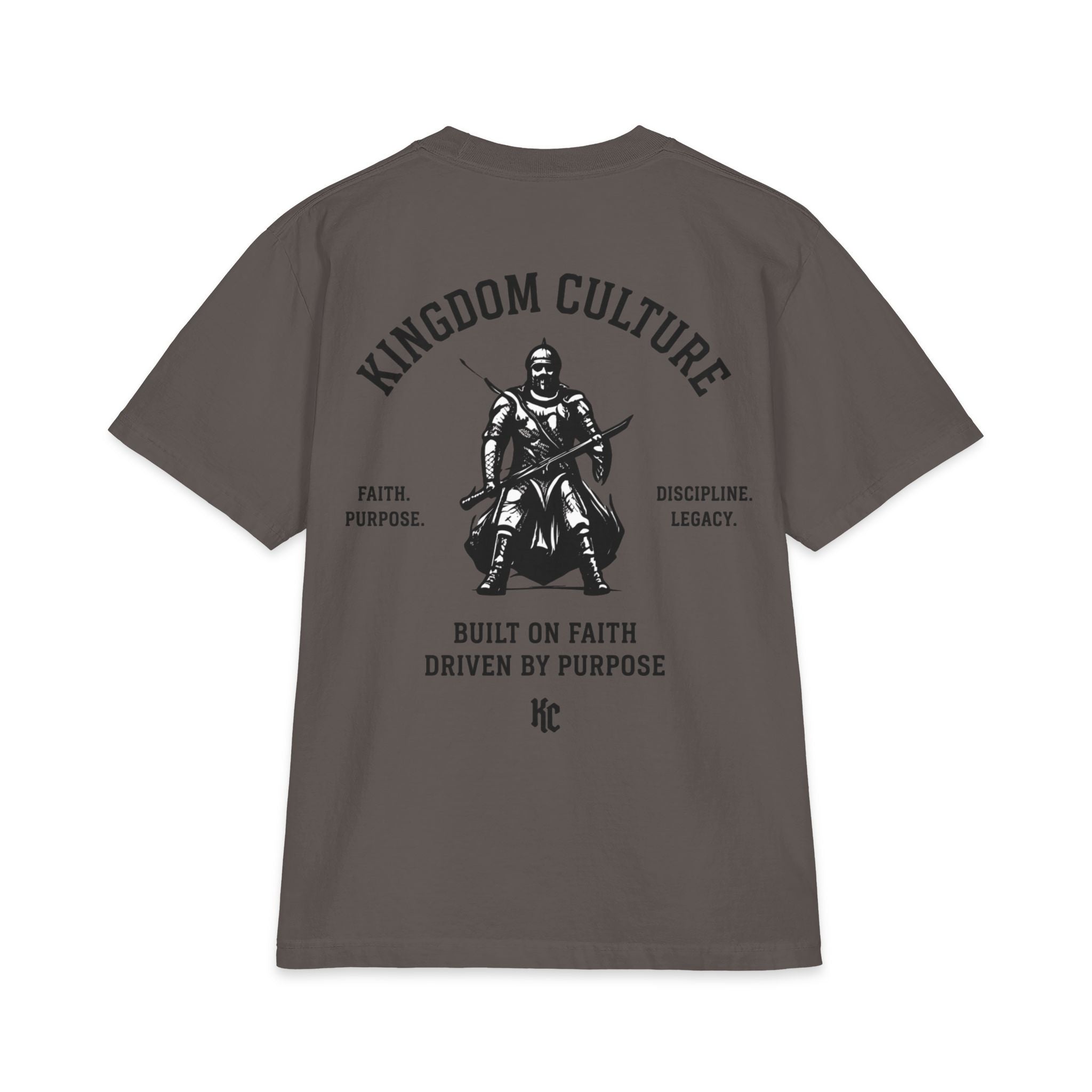 KNIGHT HEAVYWEIGHT TEE - BUILT ON FAITH DRIVEN BY PURPOSE