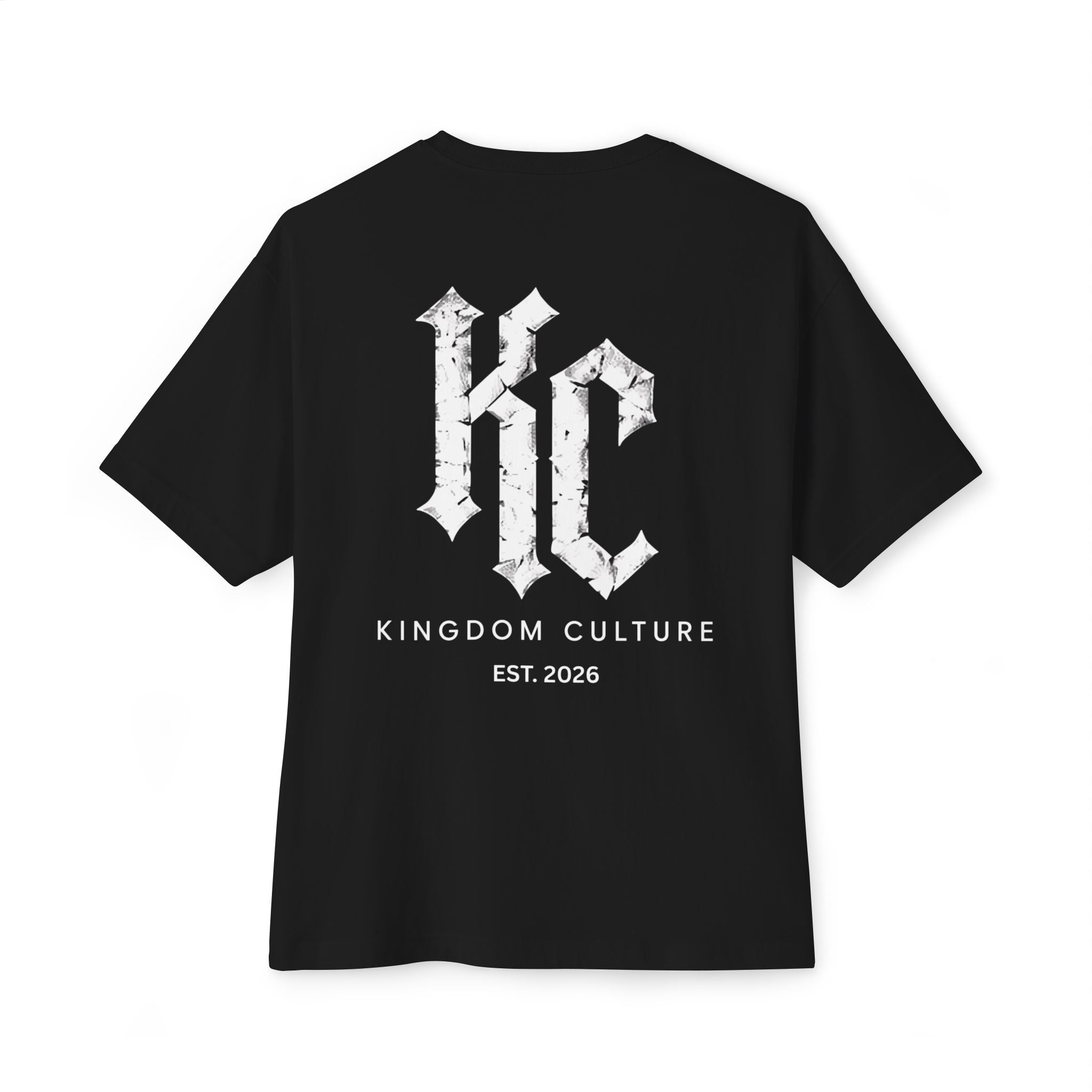 KC MONOGRAM OVERSIZED TEE - BLACK