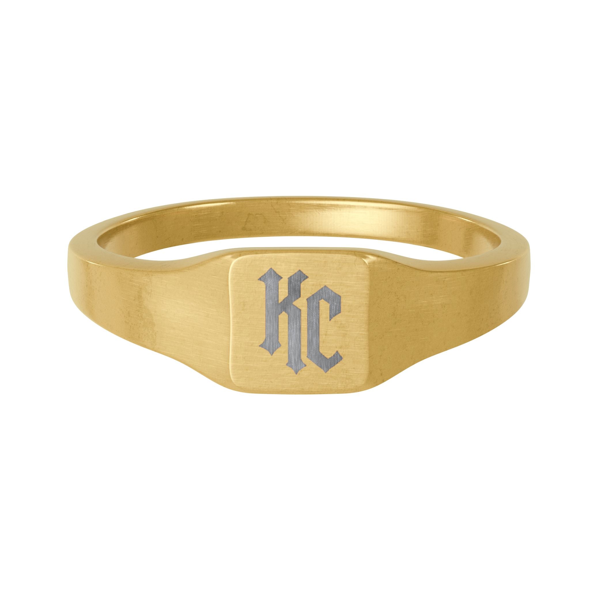 Kingdom Culture 18K Gold PVD Stainless Steel Signet Ring